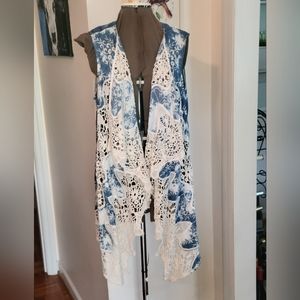 Chico's kimono vest crochet